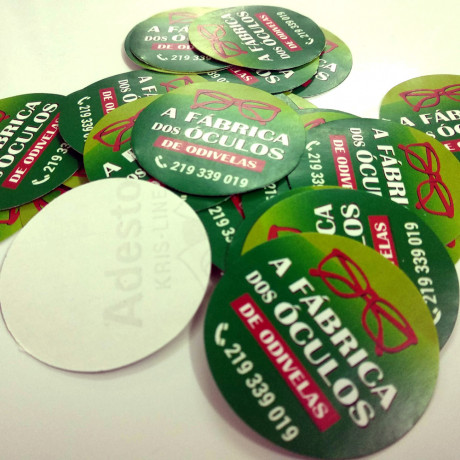 Autocolante Redondo em papel 60mm